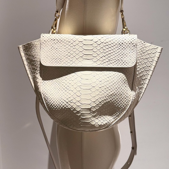 Wandler Cream Textured Shoulder Bag